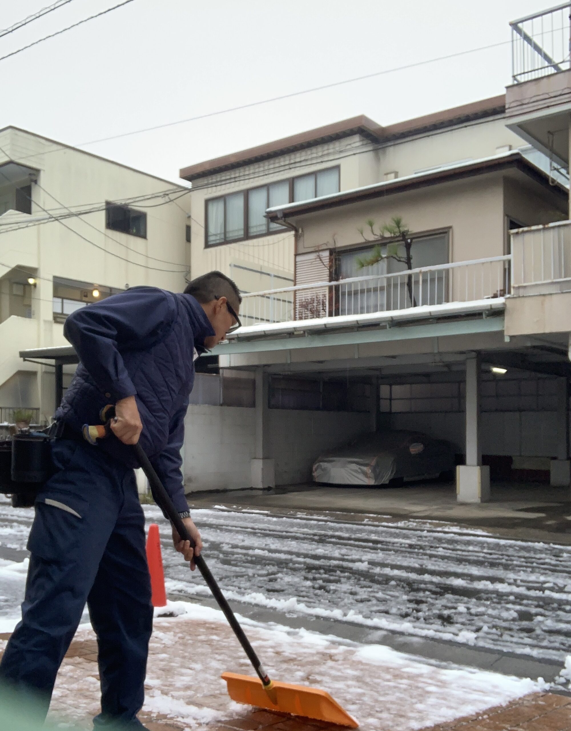 雪が降りました